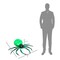 6' Halloween LED Yard Decor Crawling Spider, Blow Up Inflatable Outdoor Decoration for Garden, Waterproof